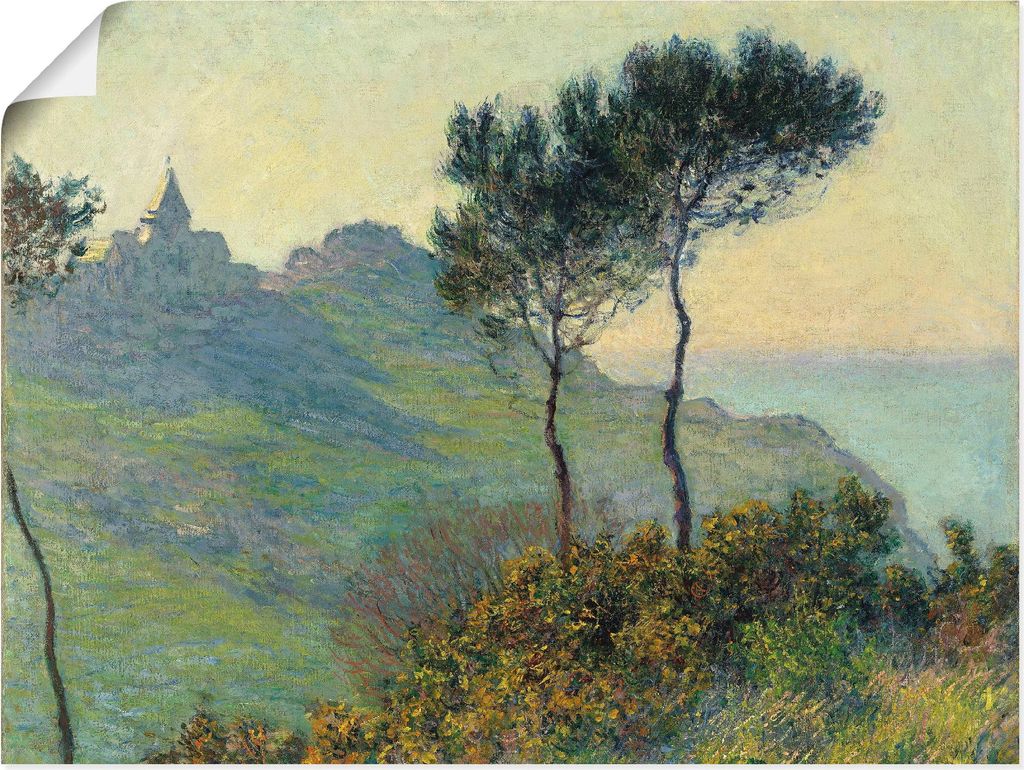 ARTland Poster Die Kirche von Varengeville Abendsonne Größe: 40x30 cm