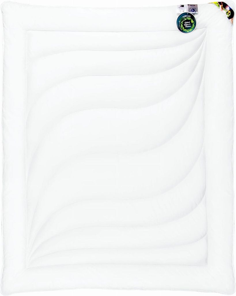 Bettdecke aus 100 % Perkal, 135 x 200 cm, warm, 1150 g, exklusive