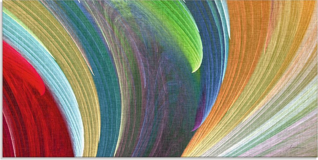 ARTland Glasbild Windwellen III Größe: 60x30 cm