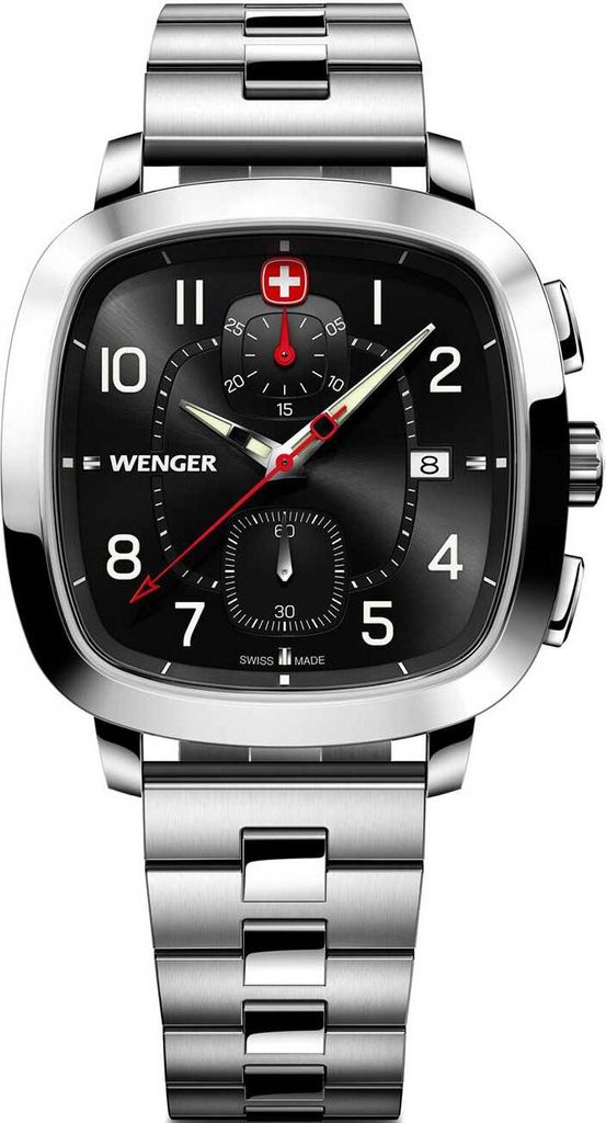 Wenger 01.1933.109 Herrenuhr Vintage Sport Chronograph 40mm 5ATM