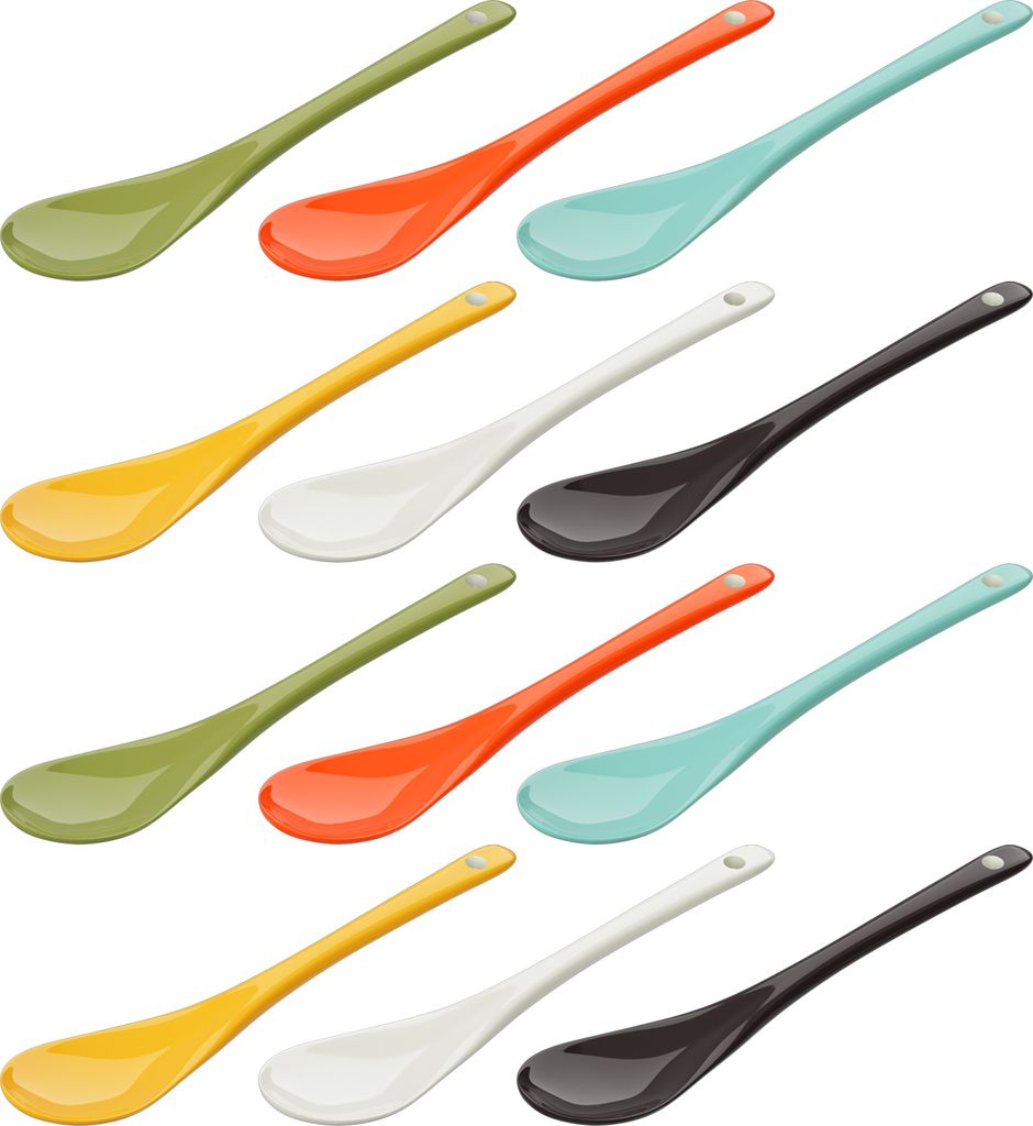 Eierlöffel Porzellan - bunte Porzellanlöffel