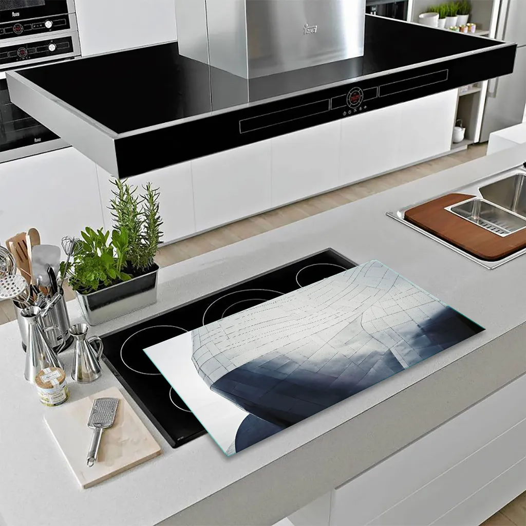 Copertura Piano Cottura 80x52 cm in Vetro Ceramica Astratto - 12