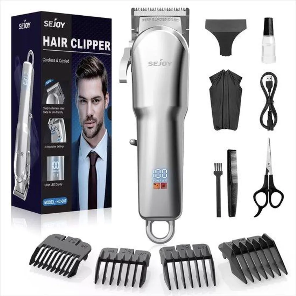 Tondeuse à Cheveux et Barbe Sans Fil - Solution Anti-Traction et Précision