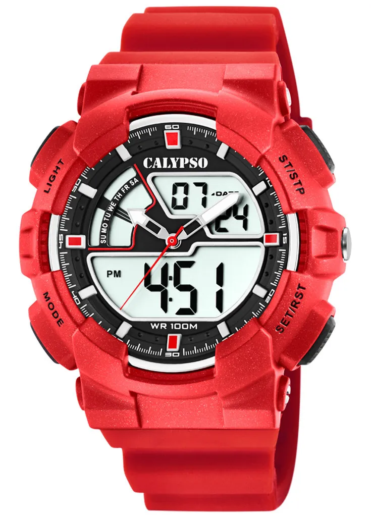 Calypso K5771/2 Orologio Uomo Outdoor Rosso 10 ATM Resistente