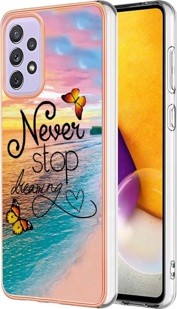 Cover per Samsung Galaxy A73 5G Oro - Silicone Morbido e Sicuro