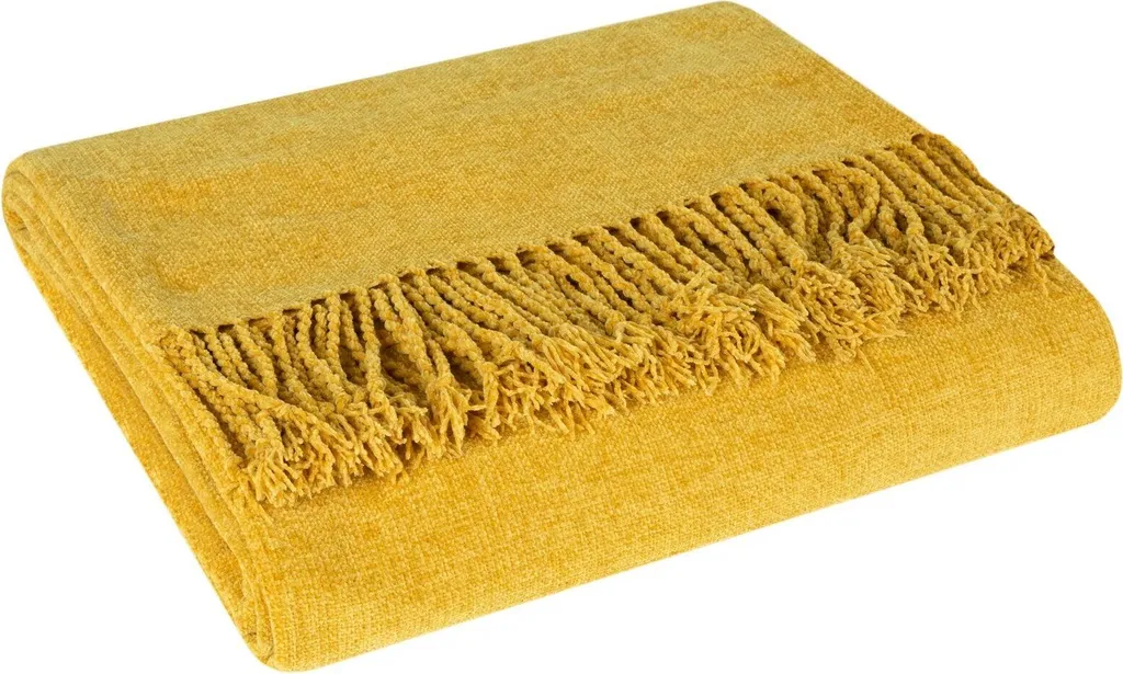 Eurofirany GINKO4 Morbido E Delicato Plaid Con Motivo Geometrico Lucido 150 X 200 Cm Colore Oro 150  33358880