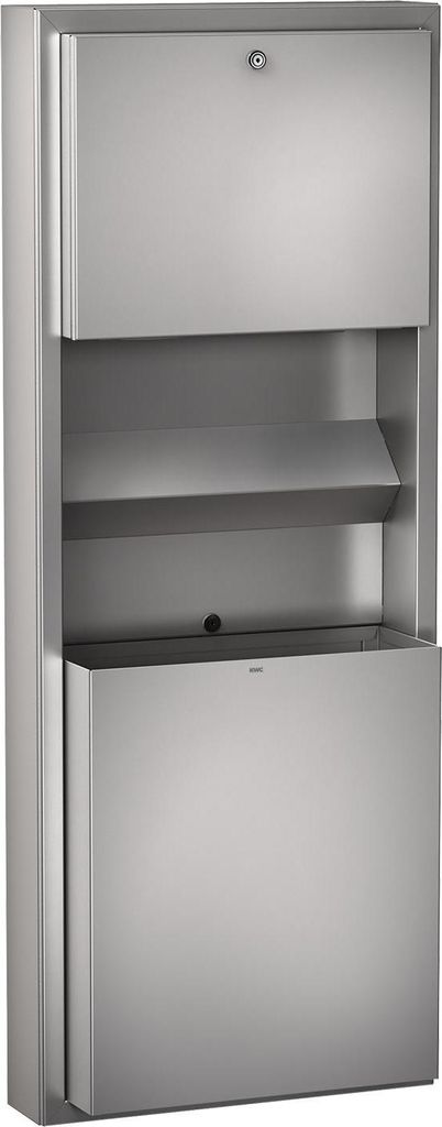 KWC AR Papier-Seifen-Handtuch-Kombi, RODAN, Edelstahl, 413x1148x173 mm, Aufputz