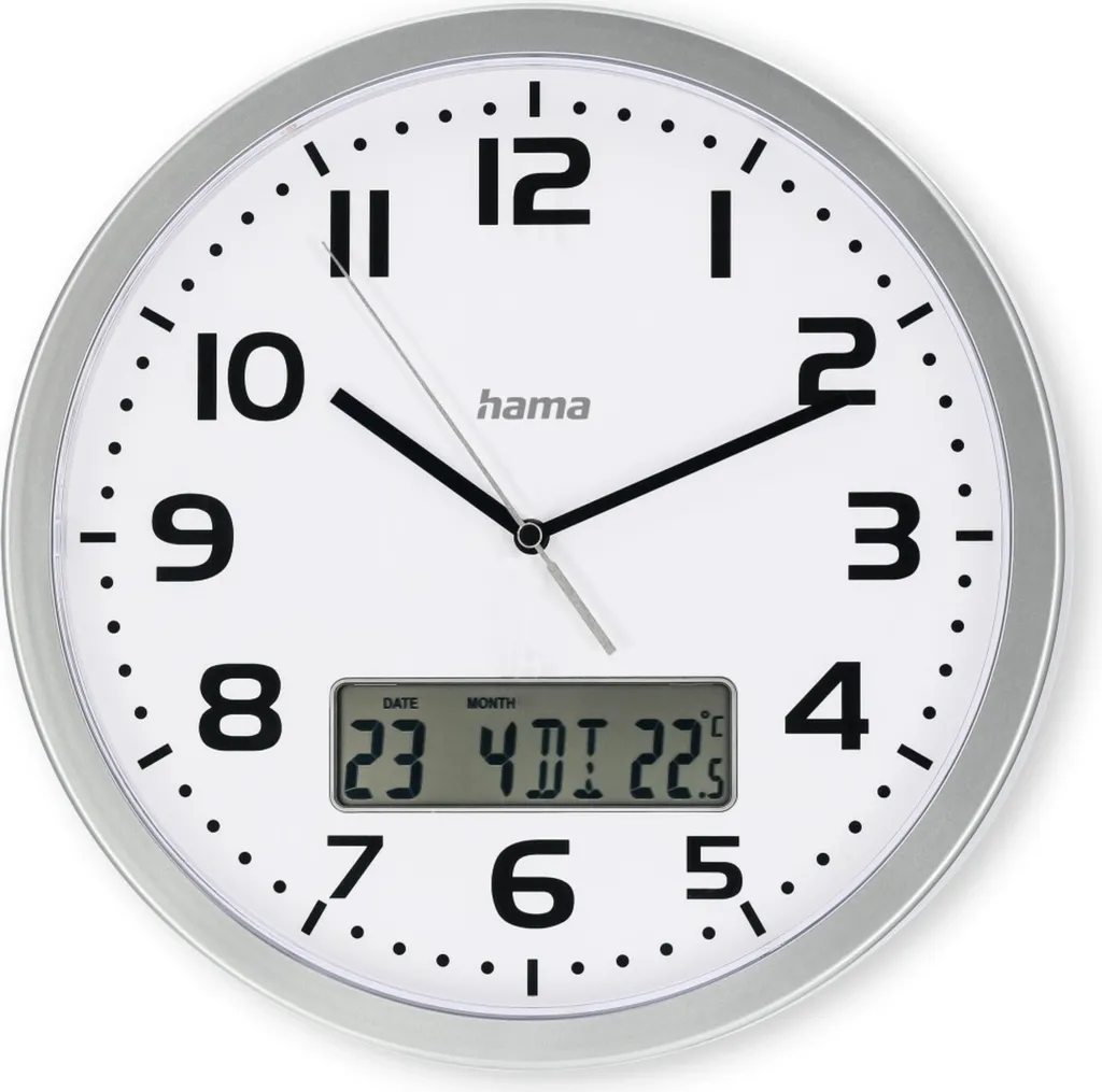 Horloge Murale Digitale et Analogique Hama Moorea 30cm pour le Bureau