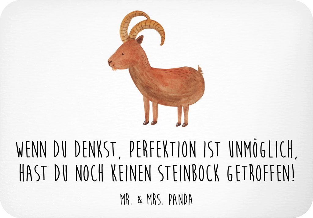 Mr. & Mrs. Panda magnet Steinbock Perfektion - Weiß - Geschenk, Geschenke Astrologie, Humor, Ehrgeiz, haftmagnet, whiteboardmagnet, Sternzeichen, ...