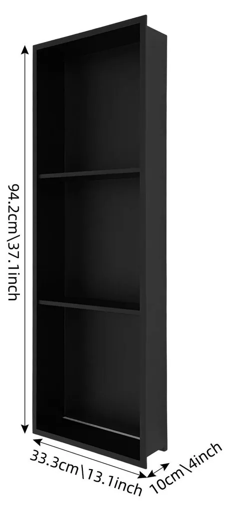 Rangement de douche lumineux LED RGB - Niche encastrée inox de 91 cm
