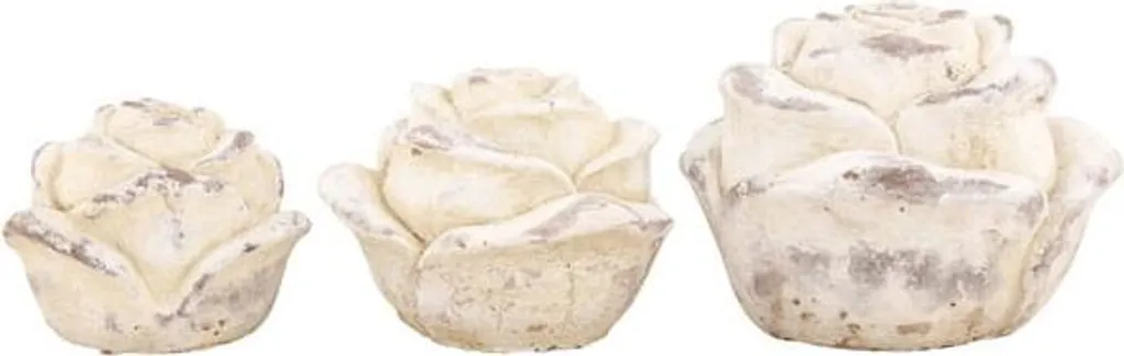 Fleur décorative durable en ciment écru pour déco sans entretien