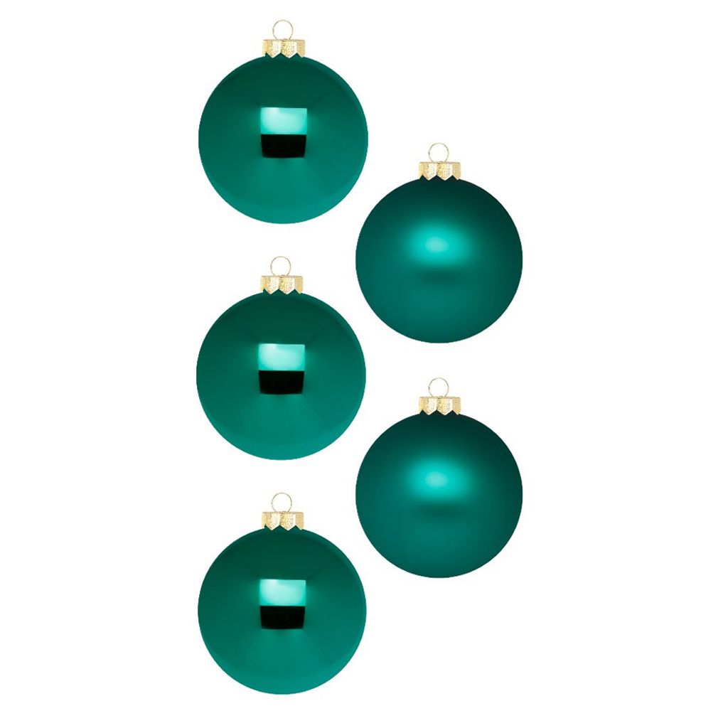 Weihnachtskugeln Glas 6cm 20 Stück - Deep Forest