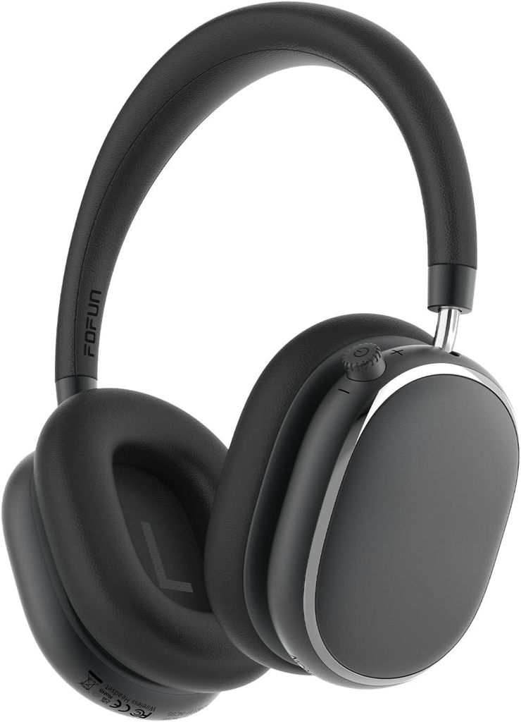 Hybrid Noise Cancelling Kopfhörer mit Drehknopf,Over-Ear Kopfhörer Kabellos Bluetooth,Transparenzmodus,65 Stunden Spielzeit,Personalisierung per App