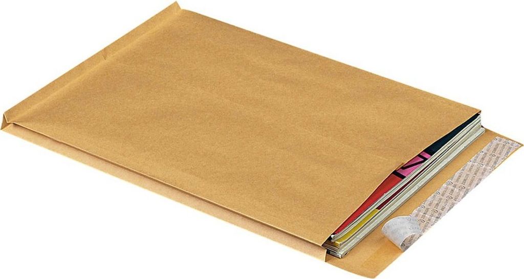 MAILmedia Faltentaschen DIN B4 ohne Fenster braun mit 4,0 Produktbild 2