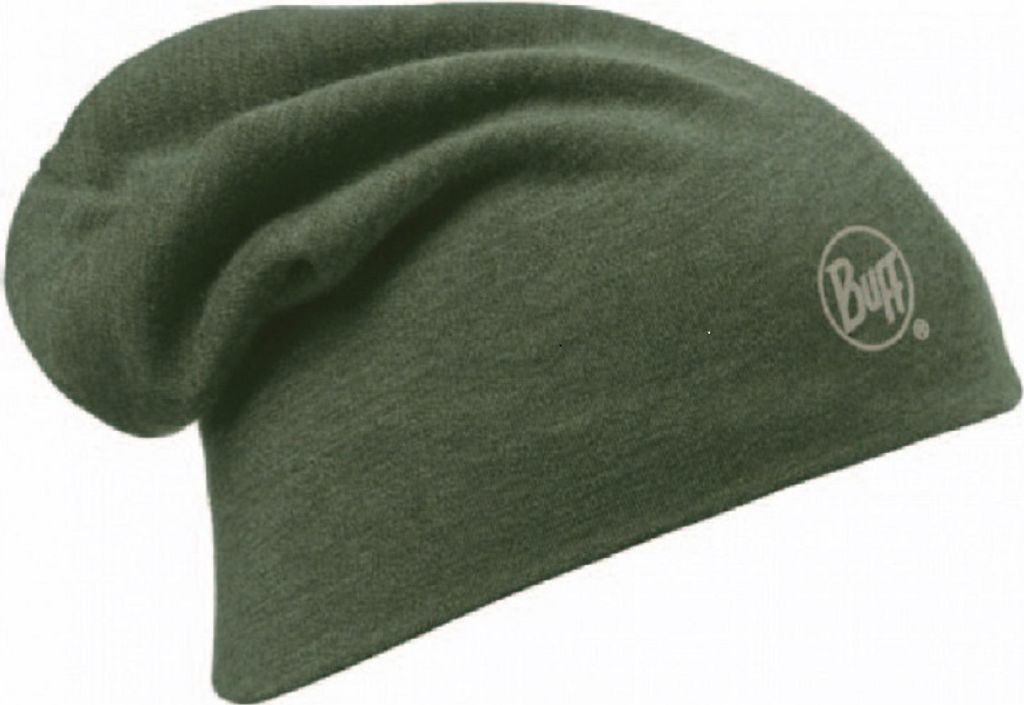 MERINO THERMAL HAT BUFF , Mütze aus doppellagiger 100% reiner Wolle, cedar (grün)
