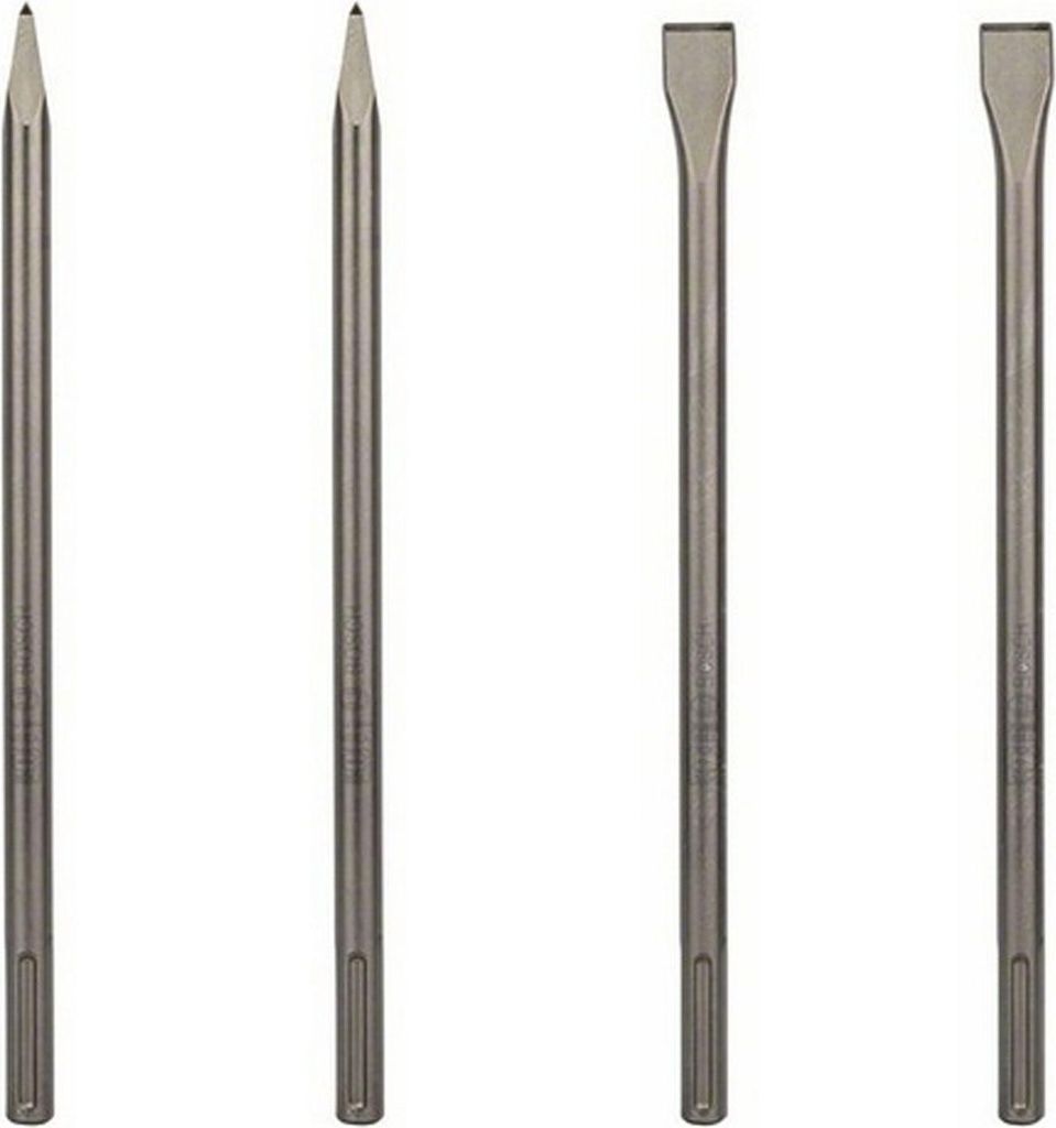 Bosch Meißel-Set 4tlg. SDS-max-Aufnahme 400 mm Flachmeißel Spitzmeißel 400 mm