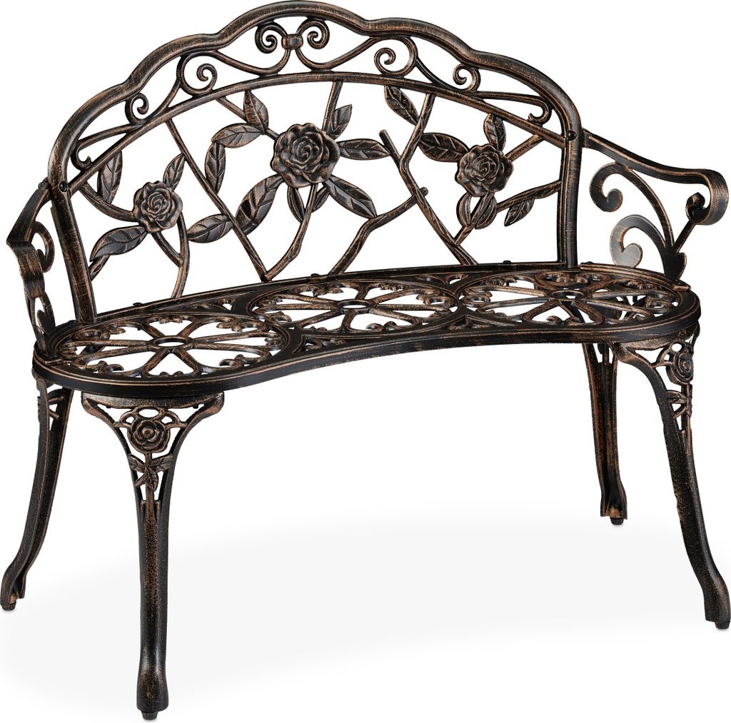 relaxdays Vintage Gartenbank Rosen