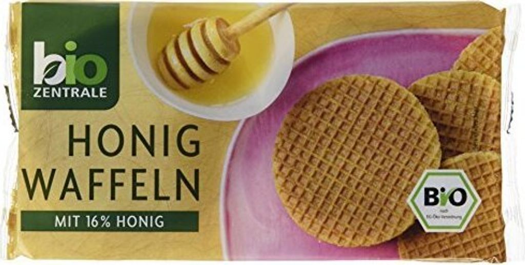BioZentrale Honigwaffeln mit 16 Prozent Honig 3 x 175g 3er Pack