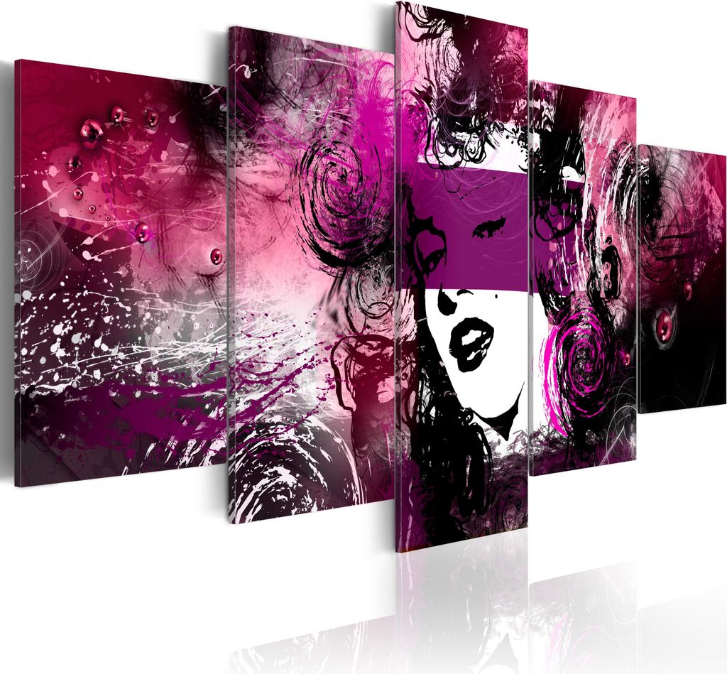 Modernes Wandbild 051491 (100x50) - 5 Teilig Bilder Fotografie auf Vlies Leinwand Foto Bild Dekoration Wand Bilder Kunstdruck Abstrakt