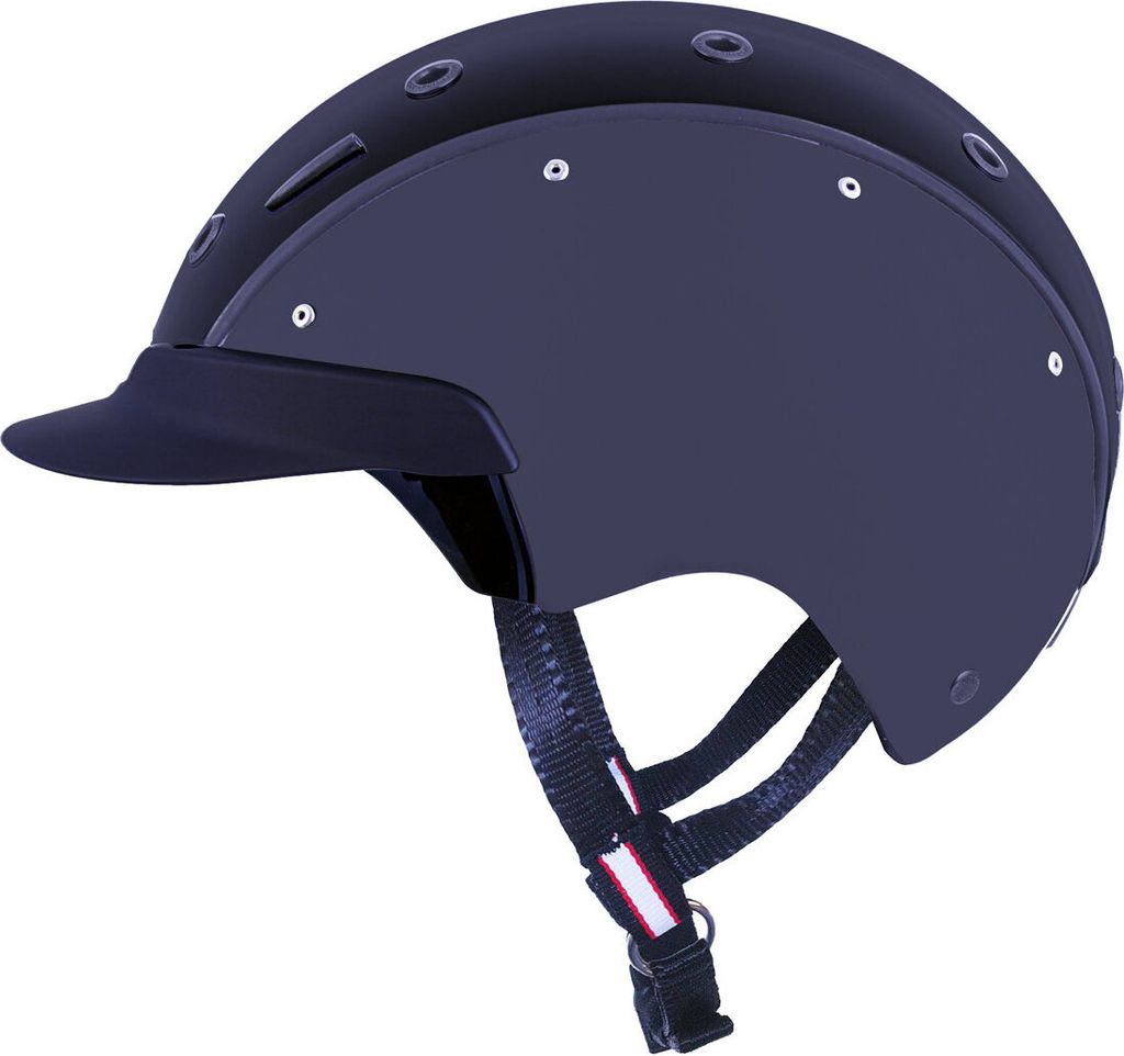 Reithelm Casco Champ Norm VG1 mit austauschbarem Lang- und Kurzschild in S & Blau