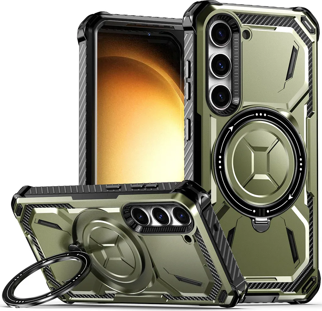 Cover Samsung S23 Verde Militare Magsafe - Protezione Doppia Strato