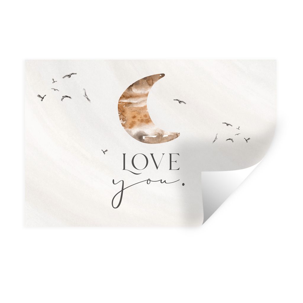 MuchoWow Wandtattoo Wandsticker Wandaufkleber Zitate - Sprichwörter - Kinder - Liebe dich - Jungen - Mädchen - Kinder 60x40 cm Selbstklebend un...