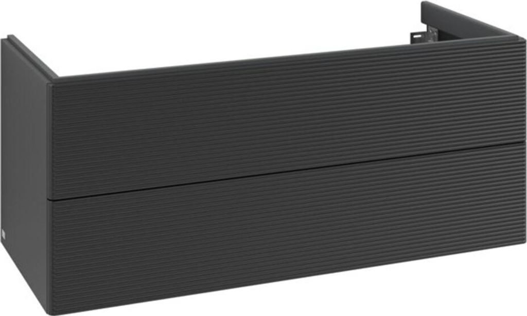 V&B Waschtischunterschrank Auszugsbeleuchtung Antao 118,8x50,4x49,3cm, m Front, bla m Lac