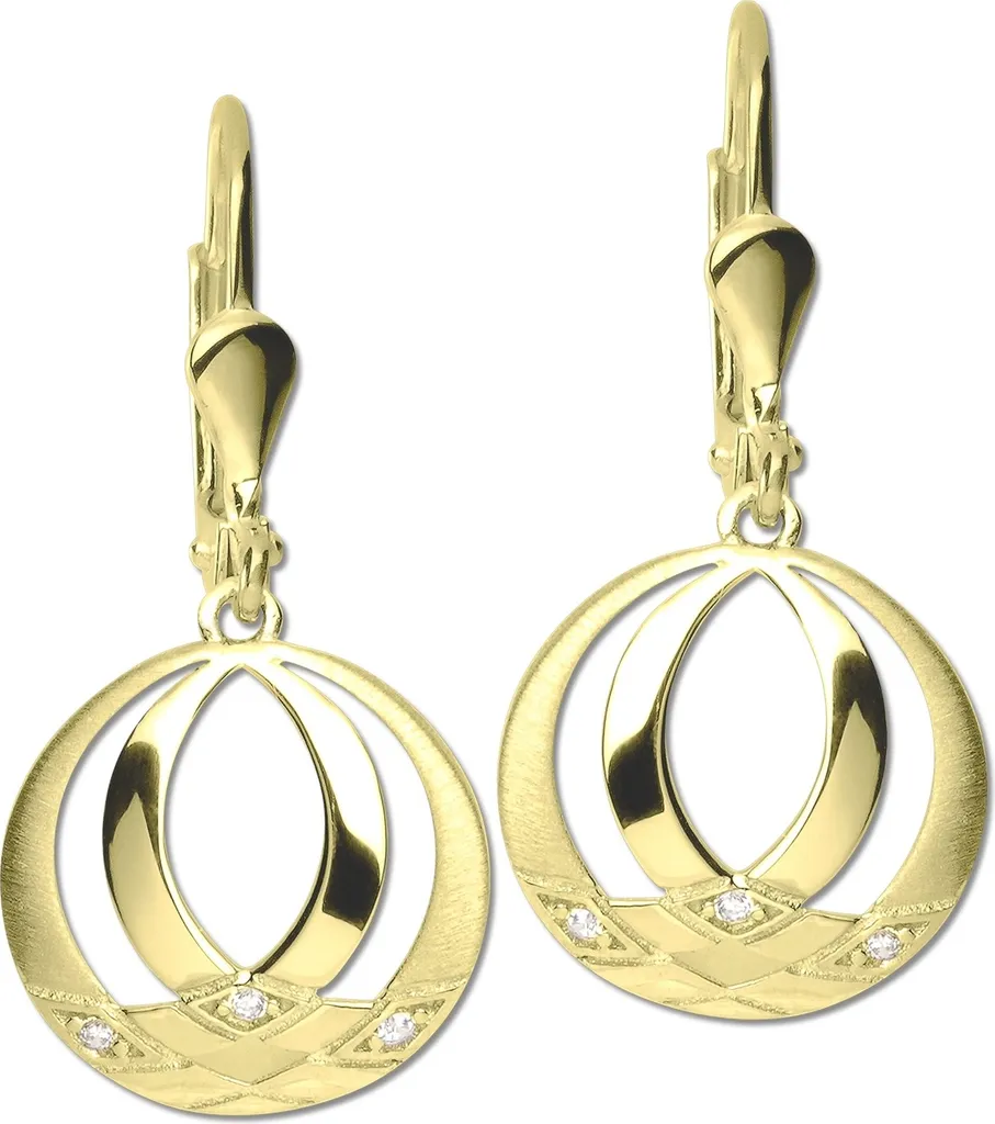 Bijou d'oreille en Or Jaune Idéal pour Mariage et Soirées Chic 333