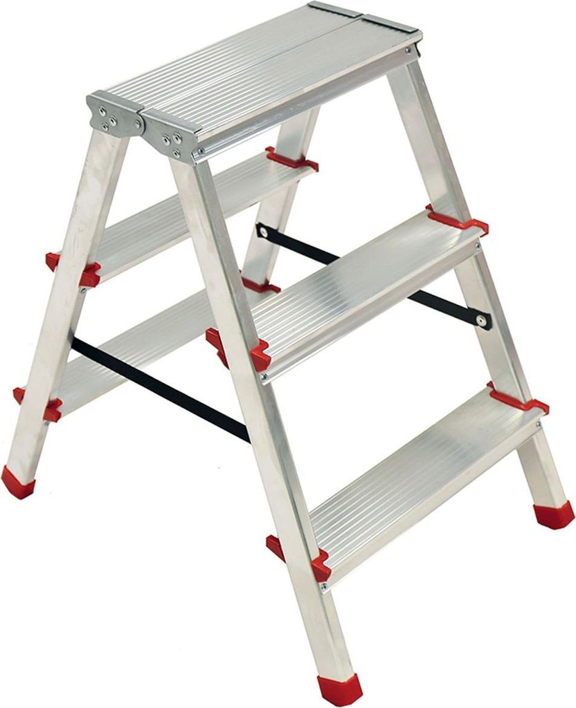 Escabeau 3 marches Marche-pied Aluminium Charge 125 kg Image du produit 