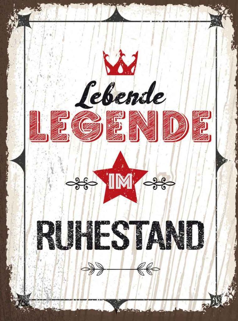 vianmo Holzschild 40x30 cm Lebende legende im Ruhestand Dekoration