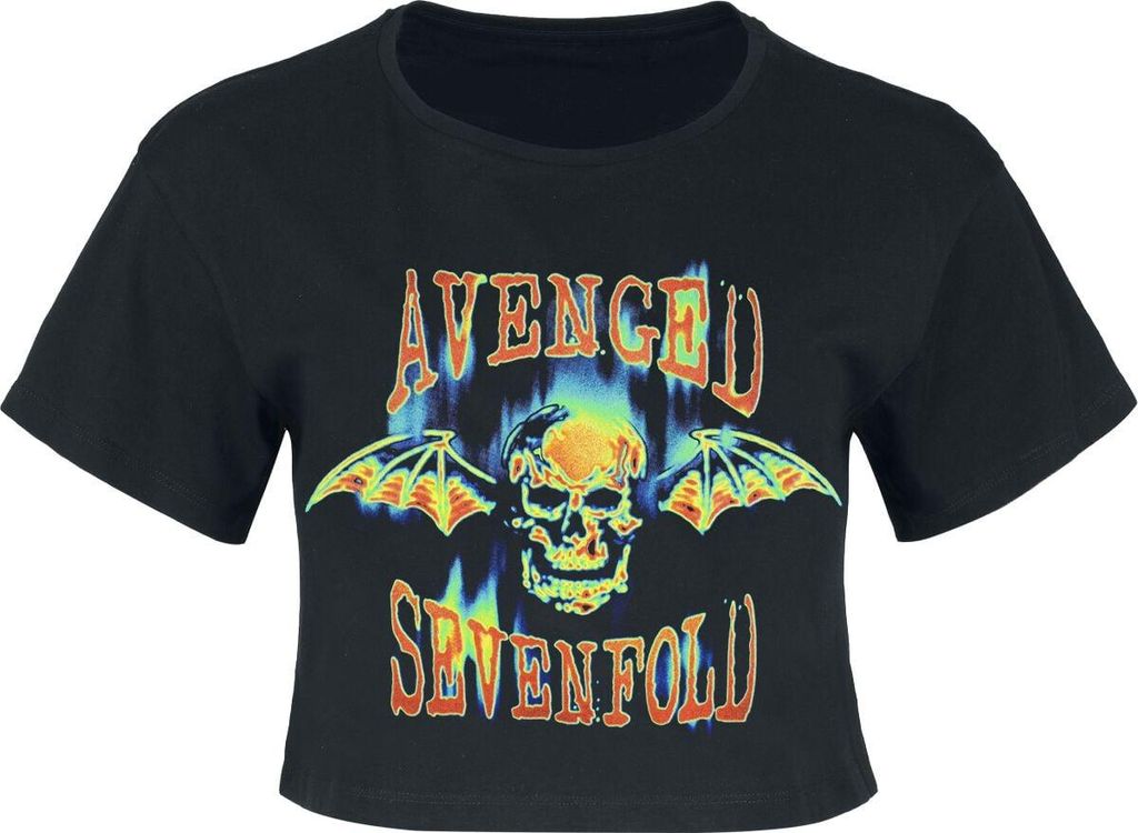 Avenged Sevenfold T-Shirt Damen A7X Skull schwarz L