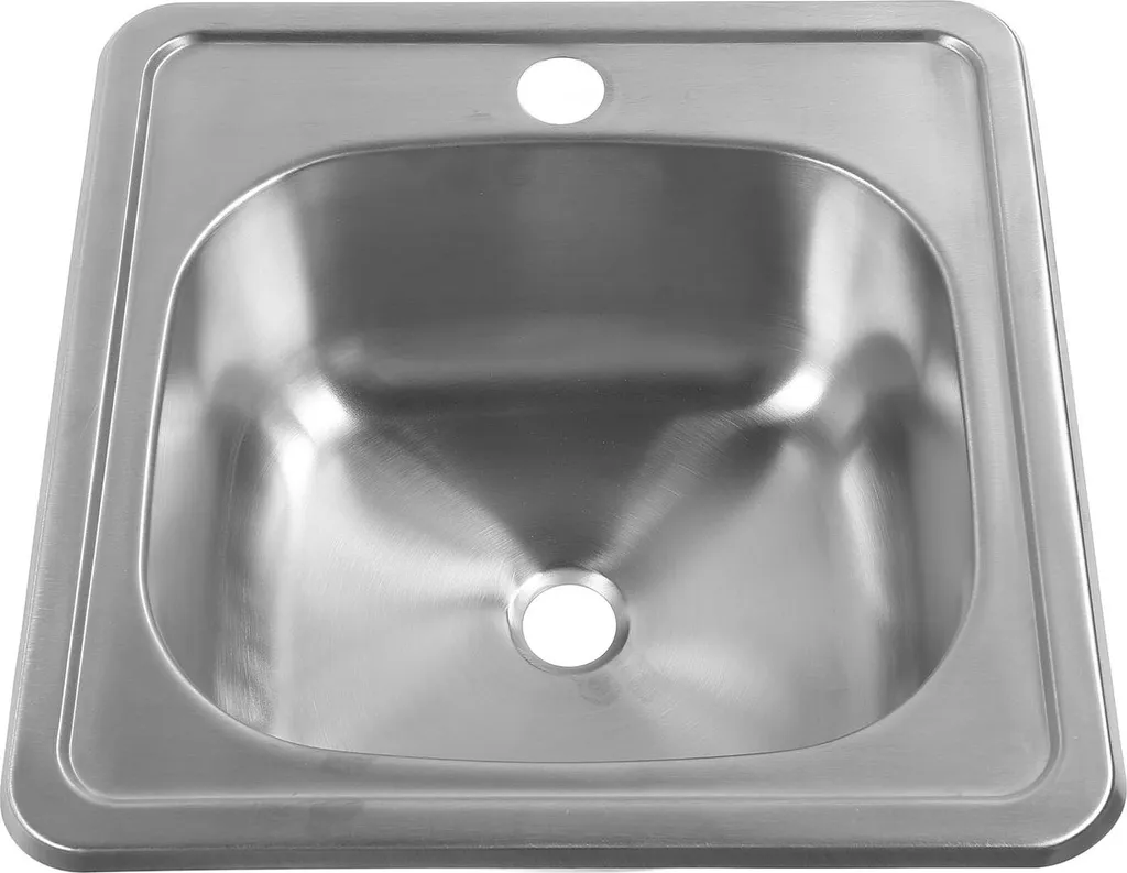 Lavabo Camping-car 380x150mm en Inox 304 Carré avec Sortie 40mm