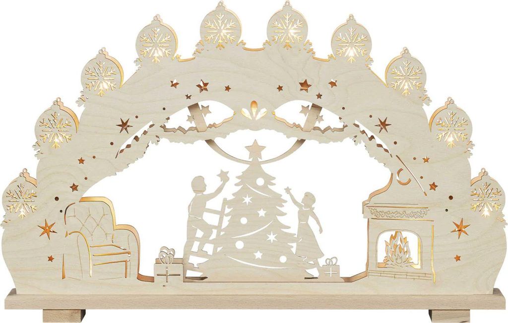 Lichterbogen Weihnachtsbaum, 15flammig BxHxT 66x40x6cm NEU