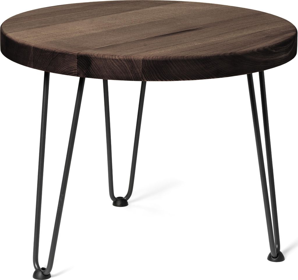 LAMO Manufaktur Couchtisch rund aus Holz 50 cm | Beistelltisch couch | Nachttisch Holz, Wohnzimmertisch klein, Kaffeetisch | Stärke: 40 mm, Farbe:...