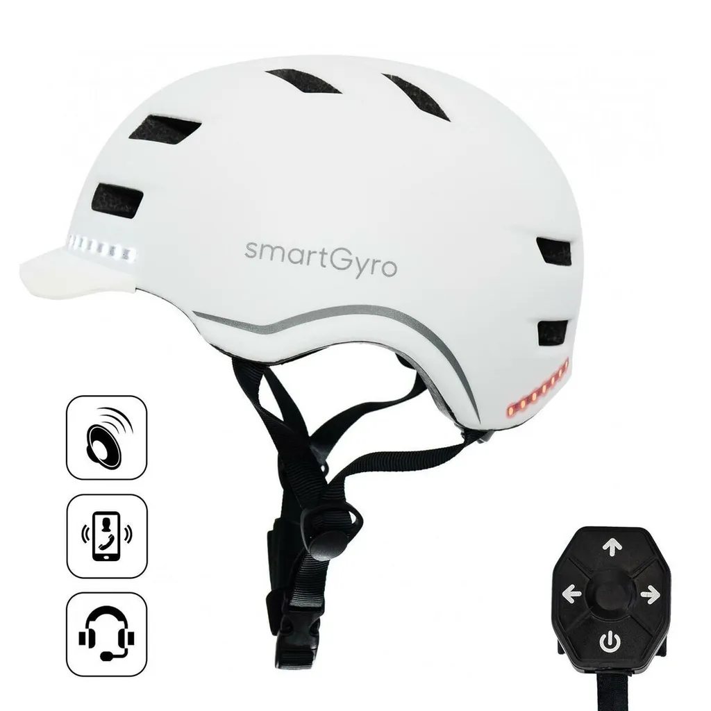 Casque SmartGyro Helmet Pro Blanc Taille L pour Trottinette Electrique