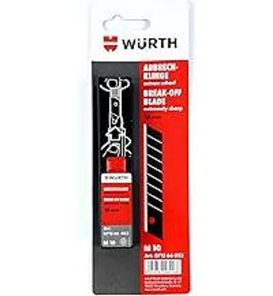 Würth Abbrechklinge Extrem Scharf 18 mm 10 St. Ersatzklinge 071566053