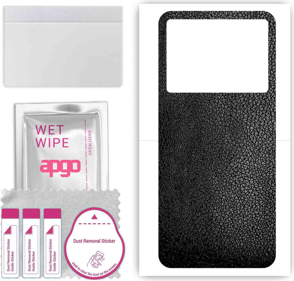 apgo Rückseite Schutzfolie, Skin, kompatibel mit Infinix Note 12 5G, Hinten Displayschutzfolie aus Vinylfolie, kratzfest, einfache Montage - Schwa...