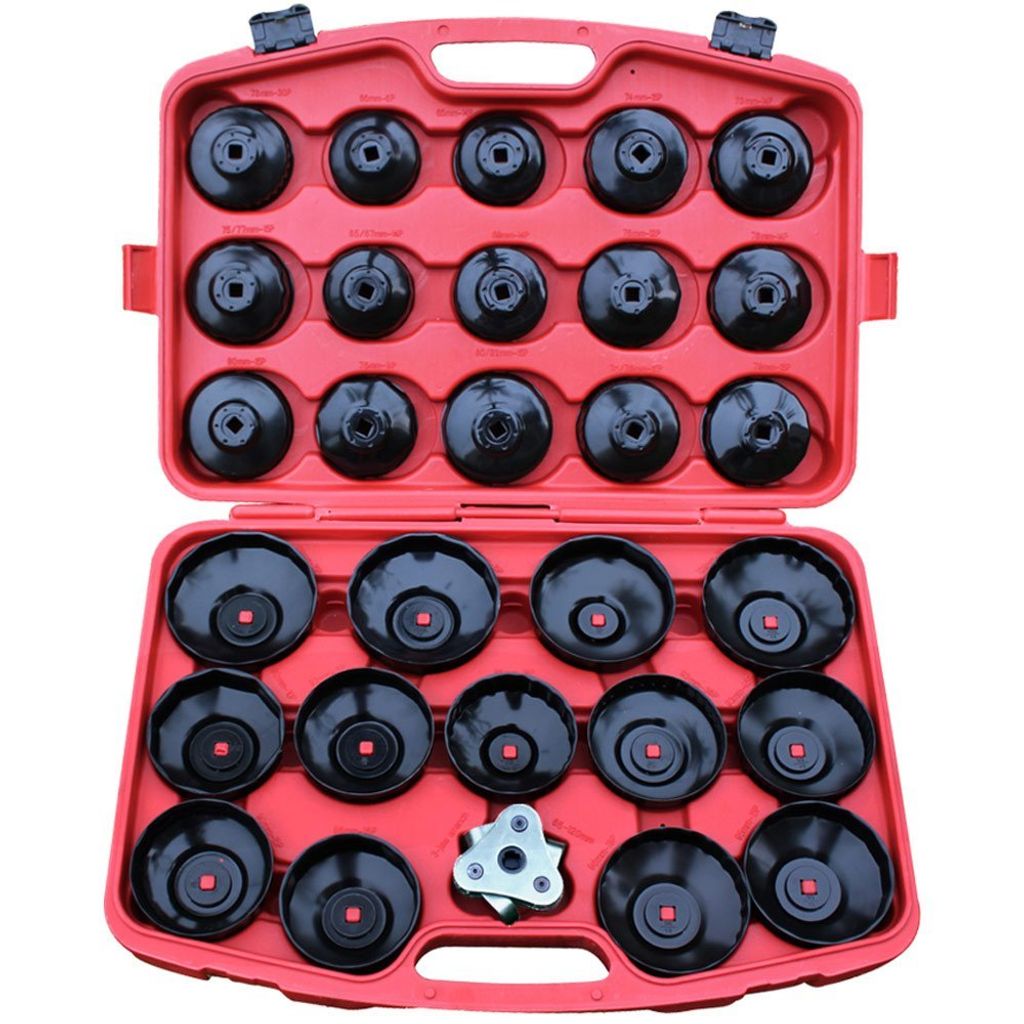 Varan Motors - VT01036 31 TEILIGES ÖLFILTERSCHLÜSSEL SATZ SET ÖLFILTERKAPPEN WERKZEUG KOFFER ÖLFILTER