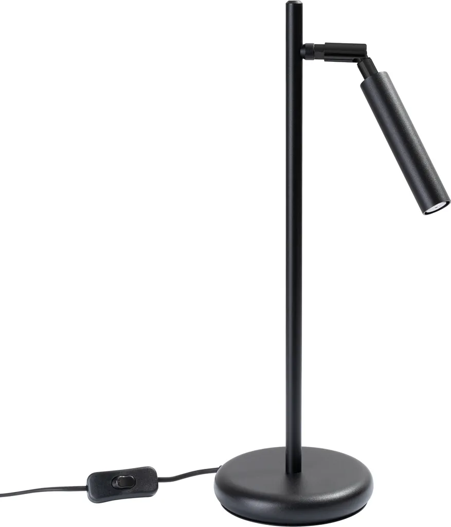 Lampe de table design noir en acier pour salon et chambre PASTELO
