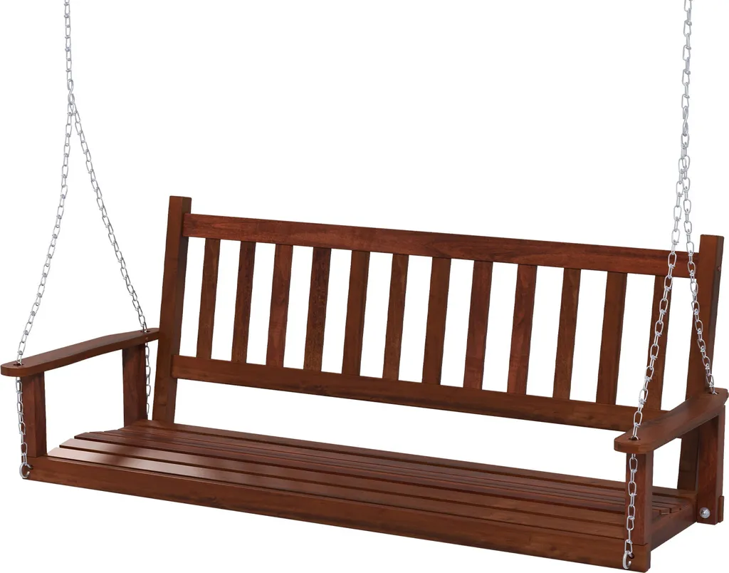 Banc Suspendu Hollywoodien en Bois Massif 3 Places pour Votre Terrasse