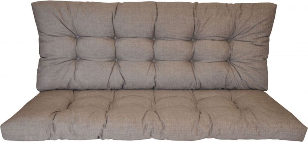 Premium Kissen , Polster für Hollywoodschaukel , Gartenschaukel , Gartenbank B 180 cm , Fb. Colore grigio (dunkel grau)