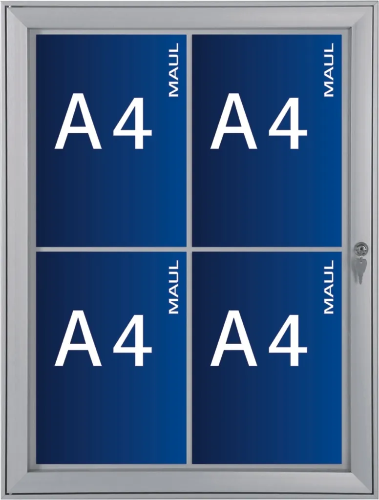 Vitrine d'intérieur pour 4 pages A4 MAULexcite Idéal Bureaux et ERP