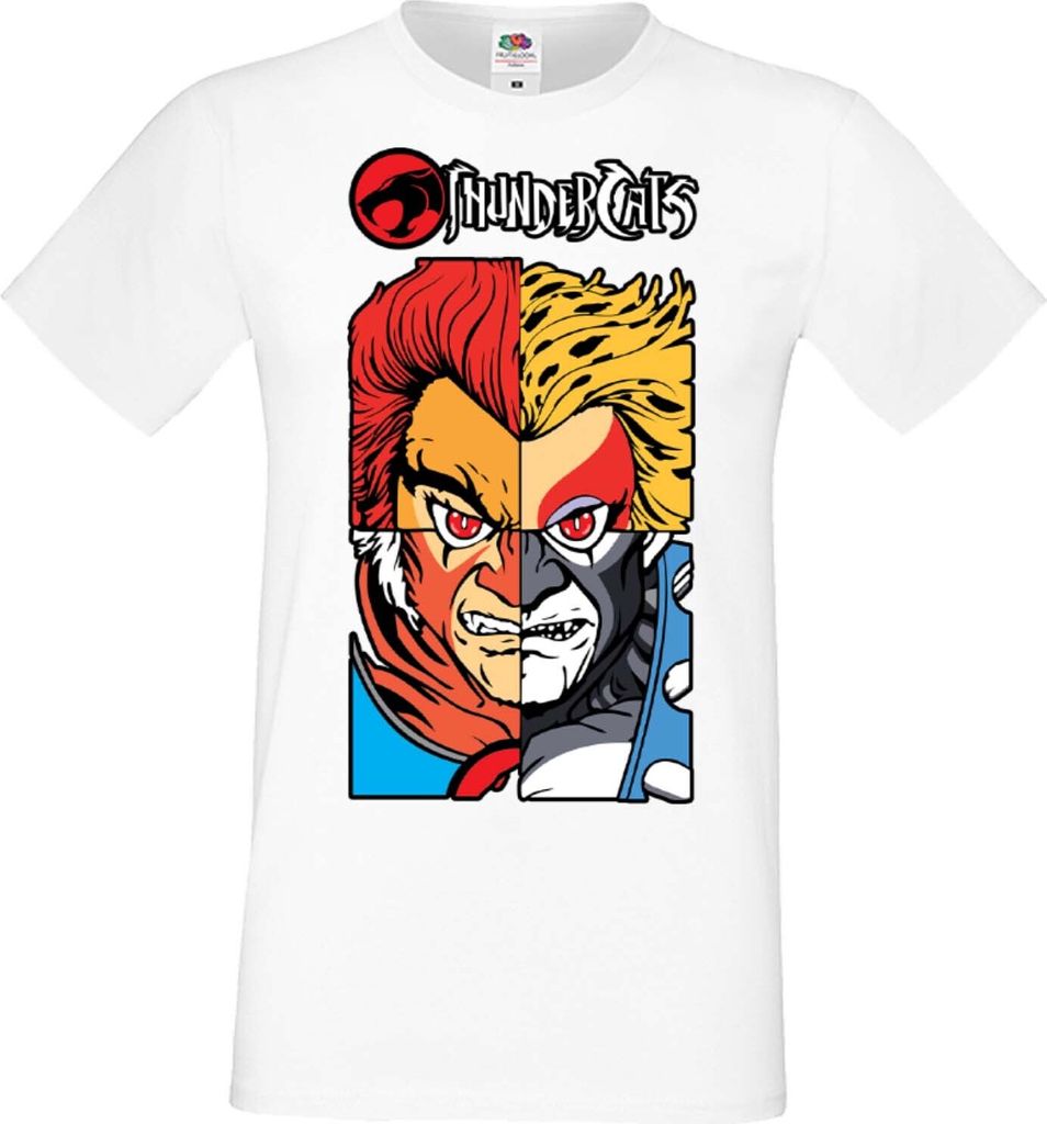 Herren T-Shirt Anime Manga Thundercats 02, Man L / Weiß