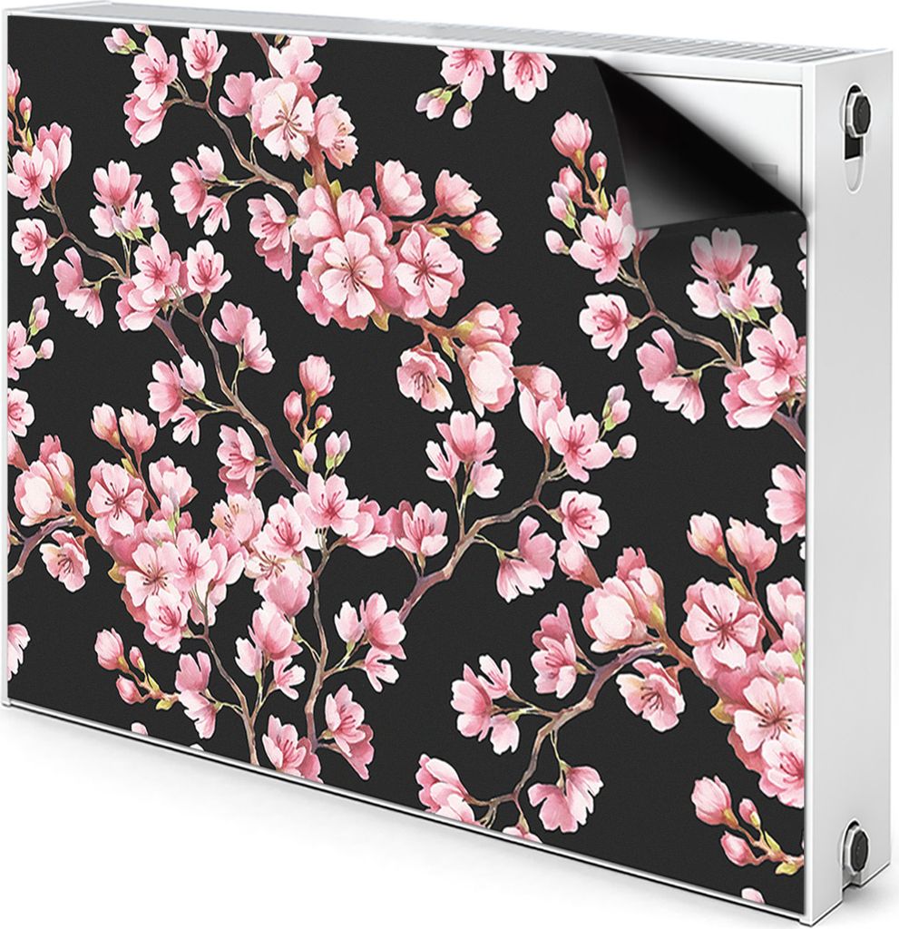 Magnet Heizkörperverkleidung Heizkörper-Abdeckung Heizung Heizkörper 110x60 cm - Kirschblüten