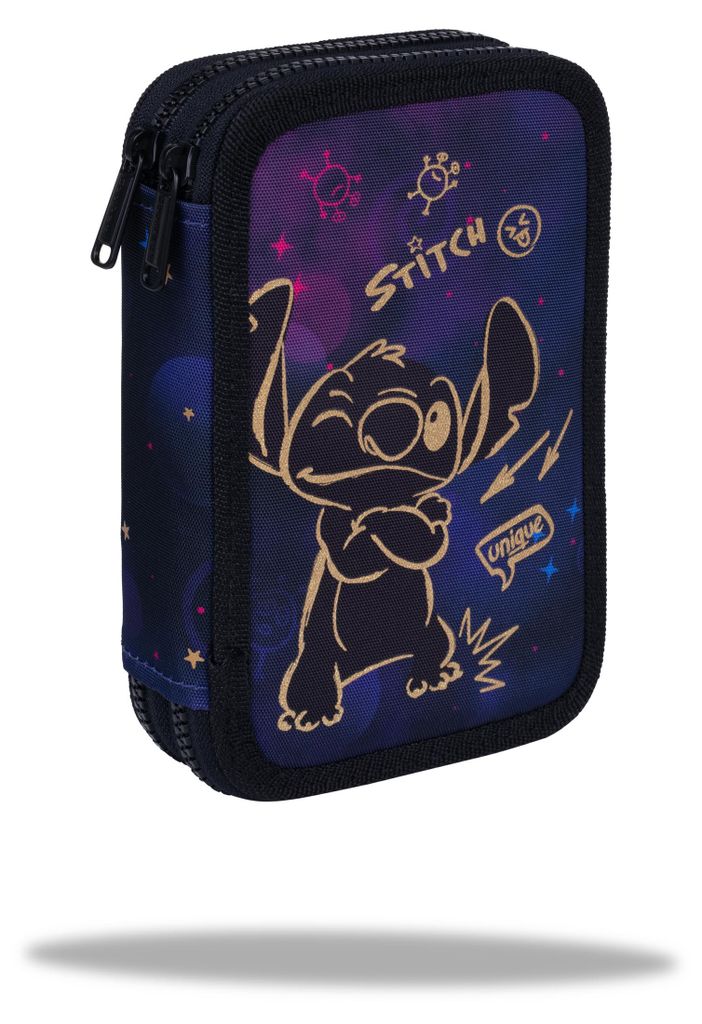 Astuccio a 2 scomparti con accessori Disney Gold Stitch Immagine del prodotto 