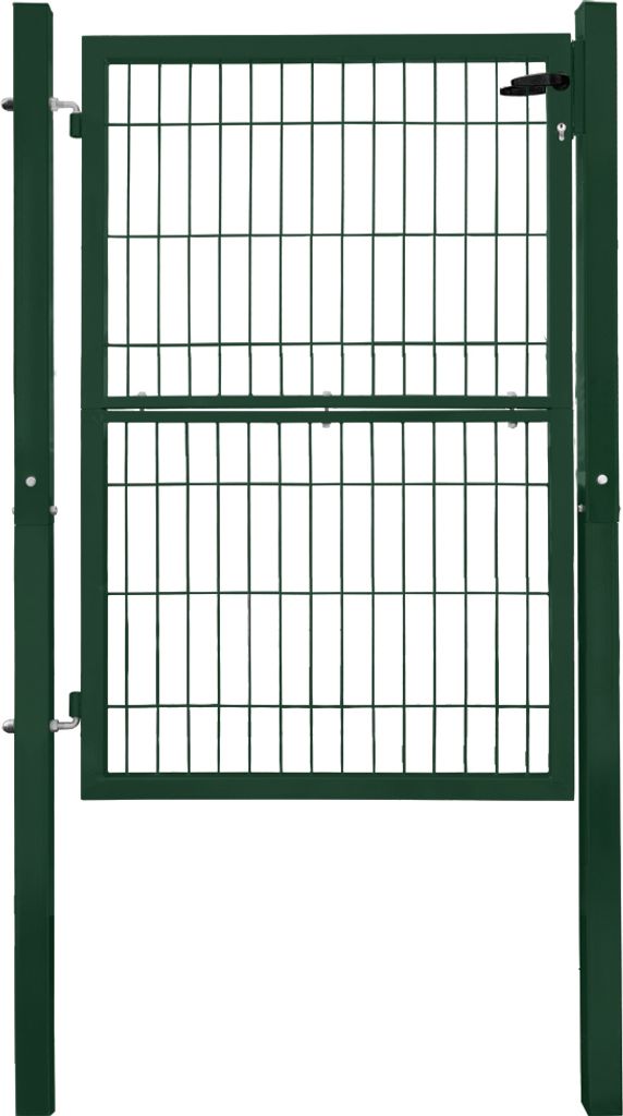 Gartentor Gartentür Zauntür Zauntor Gartenpforte Quadratrohr Anthrazit Grün mit Schloss V2Aox, Farbe / Türhöhe:Grün / 140 cm