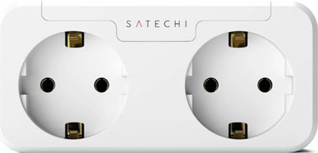 Satechi SmartPlug Duo Blanc : Prise Double Connectée pour Apple HomeKit