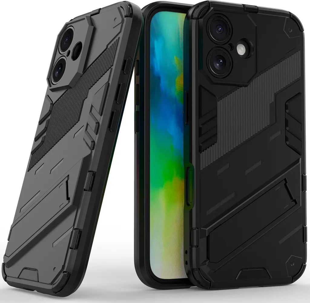 Custodia iPhone 16 Plus Antiurto Militare | Guscio PC+TPU Nero