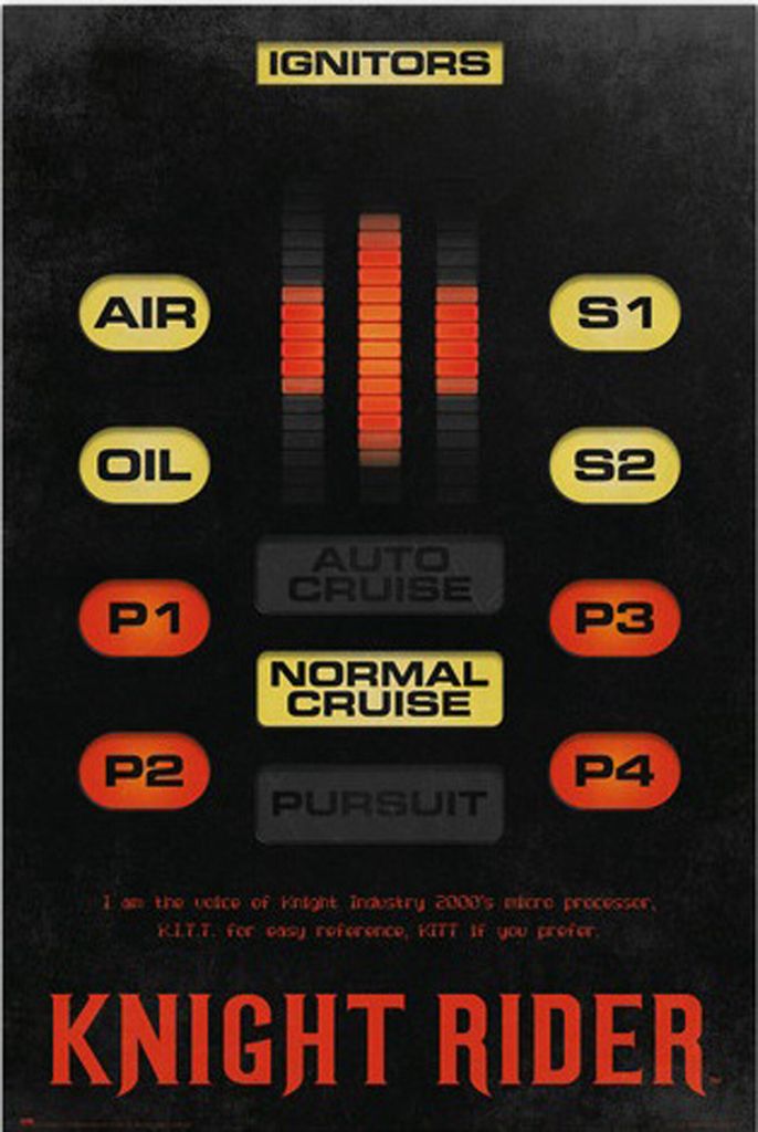 Knight Rider Poster Kontrolleinheit KITT