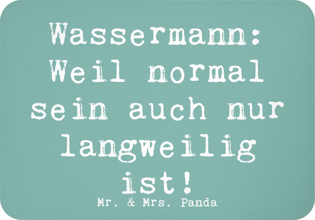 Mr. & Mrs. Panda magnet Spruch Wassermann Unikat - Meeresbrise - Geschenk, whiteboardmagnet, Tierkreiszeichen, Notizhalter, Dekomagnet, Unterschied...
